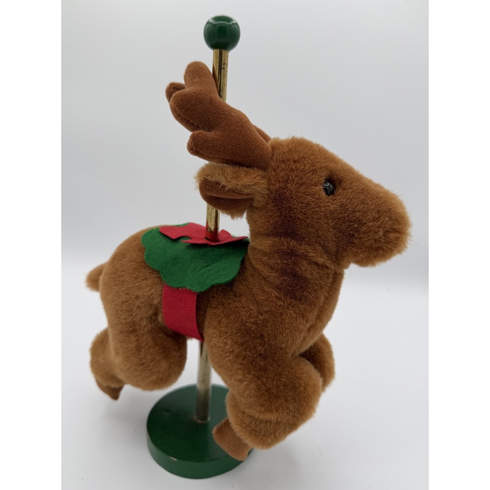 Vintage‎ Applause 1987 Plush Reindeer Carousel Ornament Christmas Holiday Decor